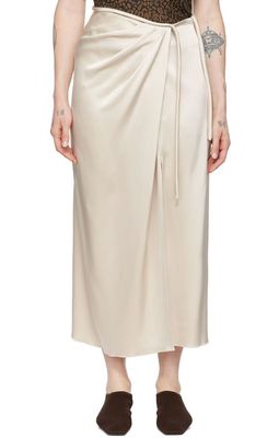 Nanushka Off-White Lea Midi Skirt