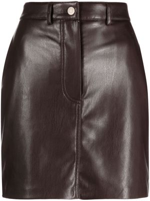 Nanushka Okobor faux-leather miniskirt - Brown
