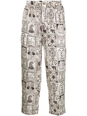 Nanushka Ornamental straight-leg pants - Neutrals