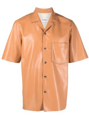 Nanushka Osmo faux-leather shirt - Orange