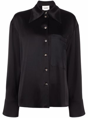Nanushka oversized satin shirt - Black