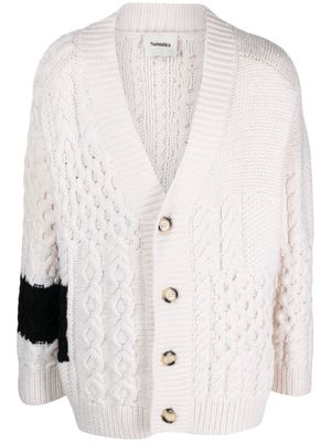 Nanushka patchwork wool cardigan - Neutrals