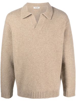 Nanushka polo-collar knitted jumper - Neutrals