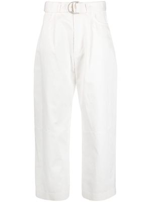 Nanushka Radia high-waisted cotton trousers - White
