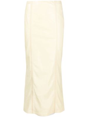 Nanushka recycled polyester column skirt - Yellow