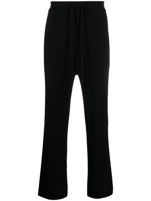Nanushka ribbed-knit straight-leg trousers - Black