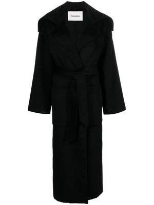 Nanushka Ruta belted coat - Black