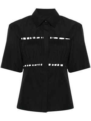 Nanushka Satu pleat-detail blouse - Black