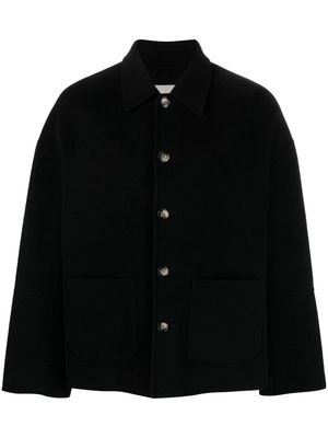 Nanushka Seger wool-silk shirt jacket - Black