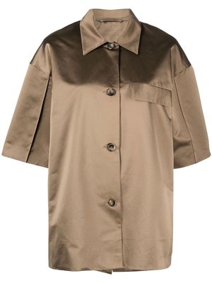 Nanushka short-sleeve hybrid shirt - Brown