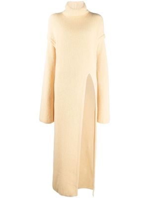 Nanushka side-slit knitted dress - Yellow