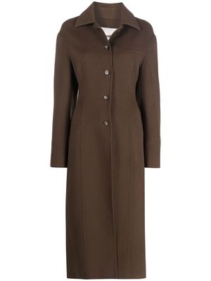 Nanushka single-breasted wool coat - Brown