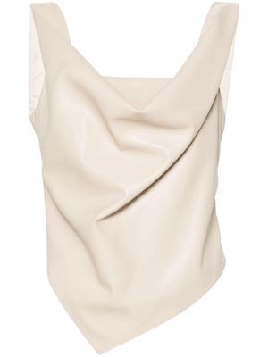Nanushka sleeveless draped top - Neutrals