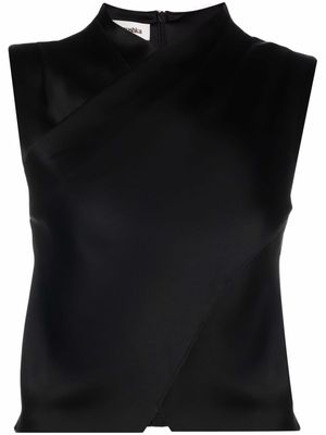Nanushka sleeveless wrap blouse - Black