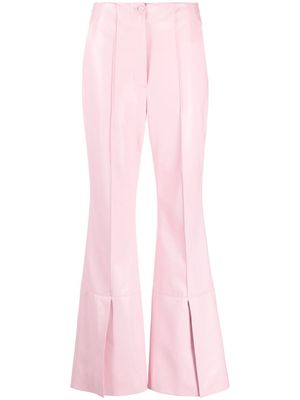 Nanushka split-hem flared trousers - Pink