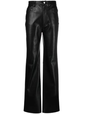 Nanushka straight-leg faux-leather trousers - Black