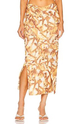 Nanushka Taina Skirt in Mustard
