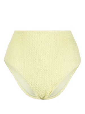 Nanushka textured high-waisted bikini bottoms - Yellow