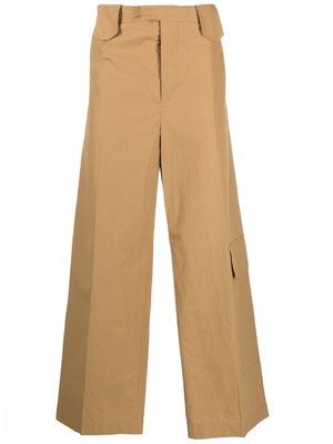 Nanushka utility pocket wide-leg trousers - Neutrals