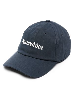 Nanushka Val organic-cotton baseball cap - Blue