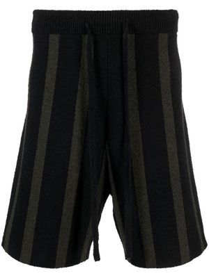Nanushka Walter striped terry-cloth shorts - Black