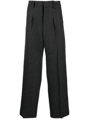 Nanushka Wilco houndstooth-pattern trousers - Black