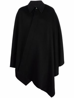 Nanushka wool poncho coat - Black