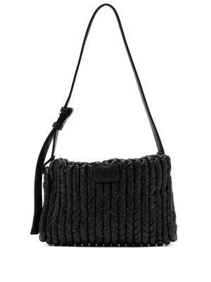 Nanushka woven shoulder bag - Black