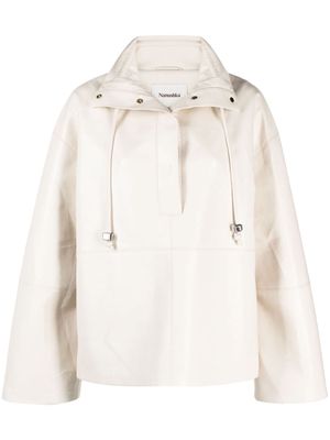 Nanushka Yvette faux-leather jacket - White