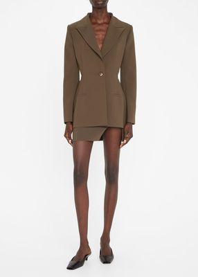 Naomi Curved Cut-Out Mini Skirt