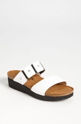 Naot 'Ashley' Sandal in White Leather
