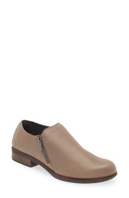 Naot Autan Zip Loafer in Soft Stone Leather