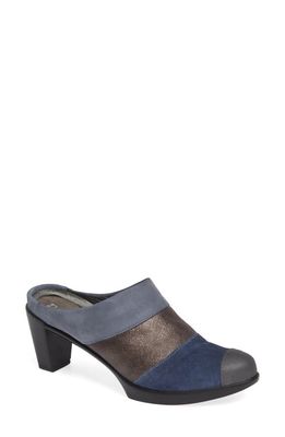 Naot Fortuna Mule in Blue/Grey Suede/Leather