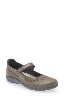 Naot Kire Mary Jane Flat in Gray Marble Suede