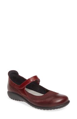Naot Kire Mary Jane Flat in Violet/Bordeaux Leather