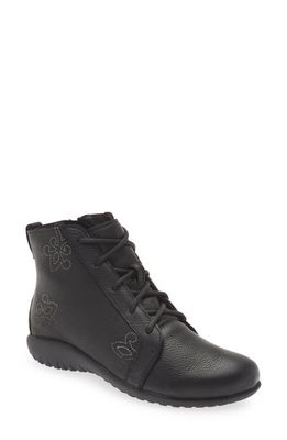 Naot Manga Bootie in Soft Black Leather