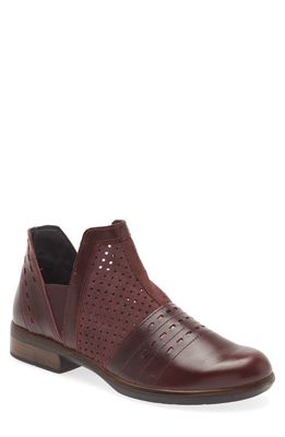 Naot Rivotra Bootie in Burgundy Suede/Leather