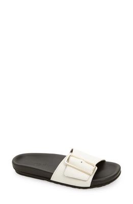 Naot Tahiti Slide Sandal in Soft White Leather
