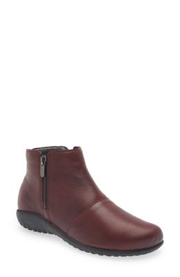 Naot Wanaka Bootie in Soft Bordeaux Leather