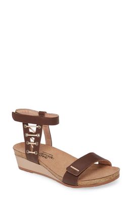 Naot Wizard Sandal in Toffee Brown Leather