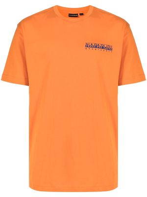 Napapijri Bolivar logo-print crew-neck T-shirt - Orange