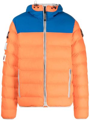 Napapijri colour-block padded jacket - Orange