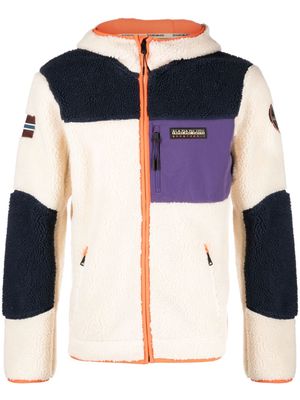 Napapijri fleece hooded jacket - Neutrals