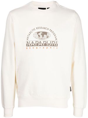 Napapijri logo-print cotton sweatshirt - White