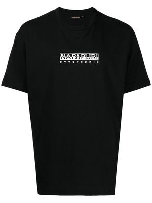Napapijri logo-print T-shirt - Black