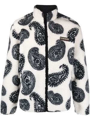 Napapijri paisley-print fleece jacket - White