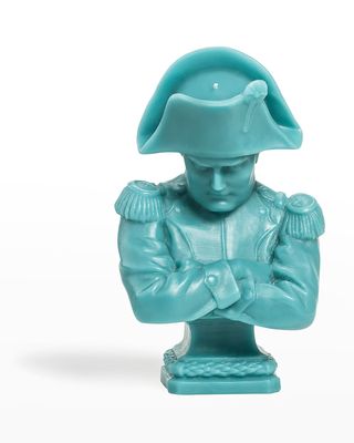 Napoleon Bust Candle, Blue Empire
