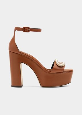Naria Leather Platform Sandals
