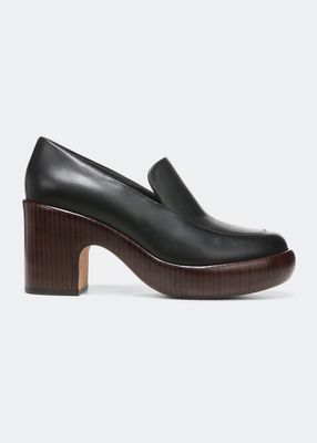 Narisa Leather Loafer Clogs
