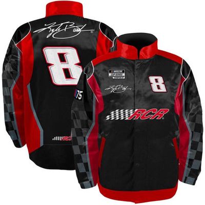 NASCAR Men's Richard Childress Racing Team Collection Black/Red Kyle Busch Nylon Uniform Full-Snap Jacket